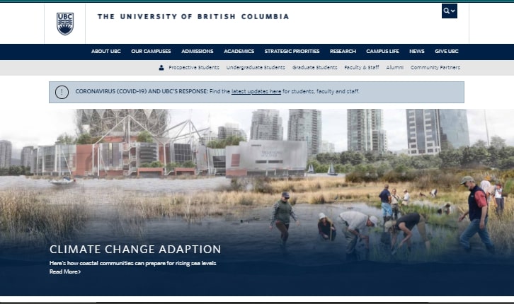 The University of British Columbia's Homepage