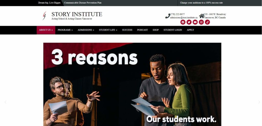 Story Institute Acting School's Homepage