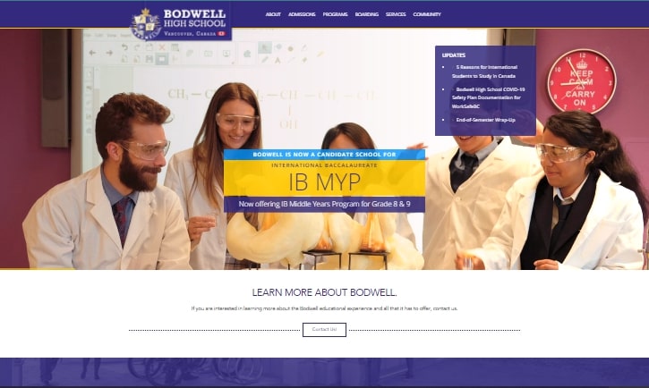 Bodwell High School Homepage