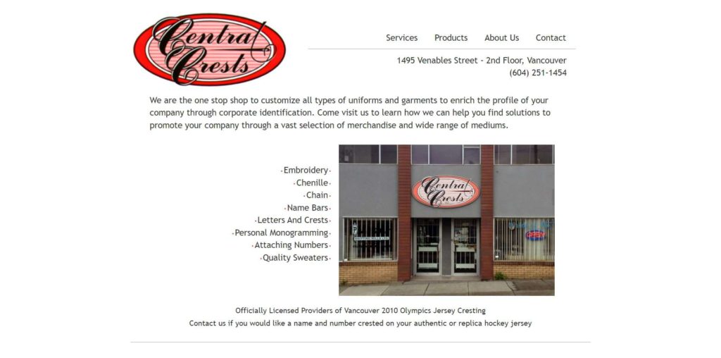 Central Crests Ltd. Homepage