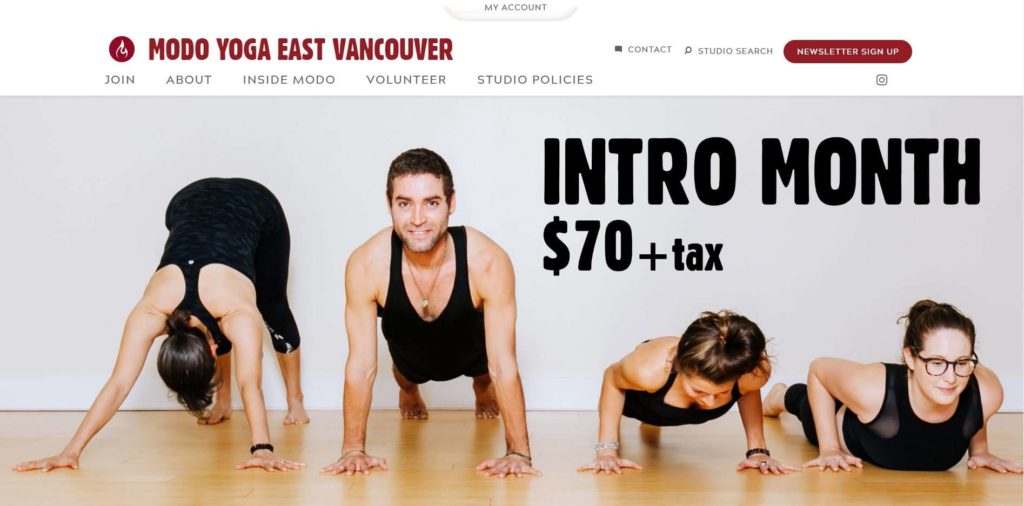 Modo Yoga East Vancouver Homepage