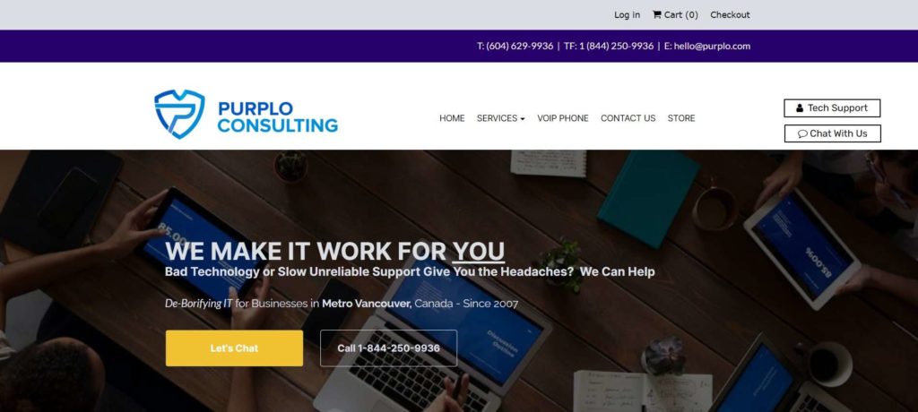 Purplo Consulting Inc. Homepage