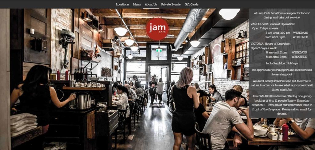 Jam Café's Homepage