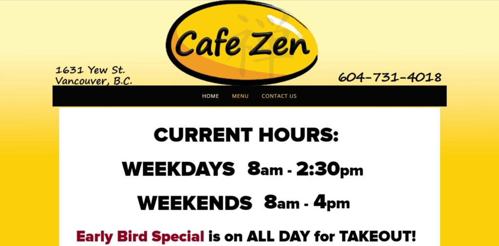 Cafe Zen On Yew' Homepage