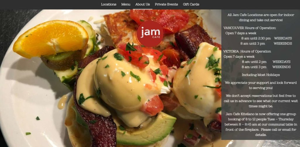 Jam Cafe' Homepage