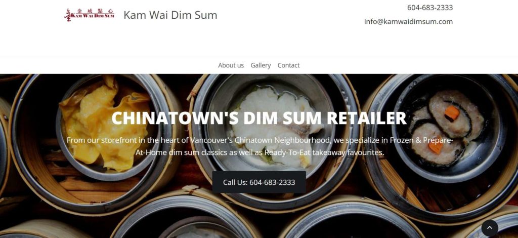 Kam Wai Dim Sum' Homepage