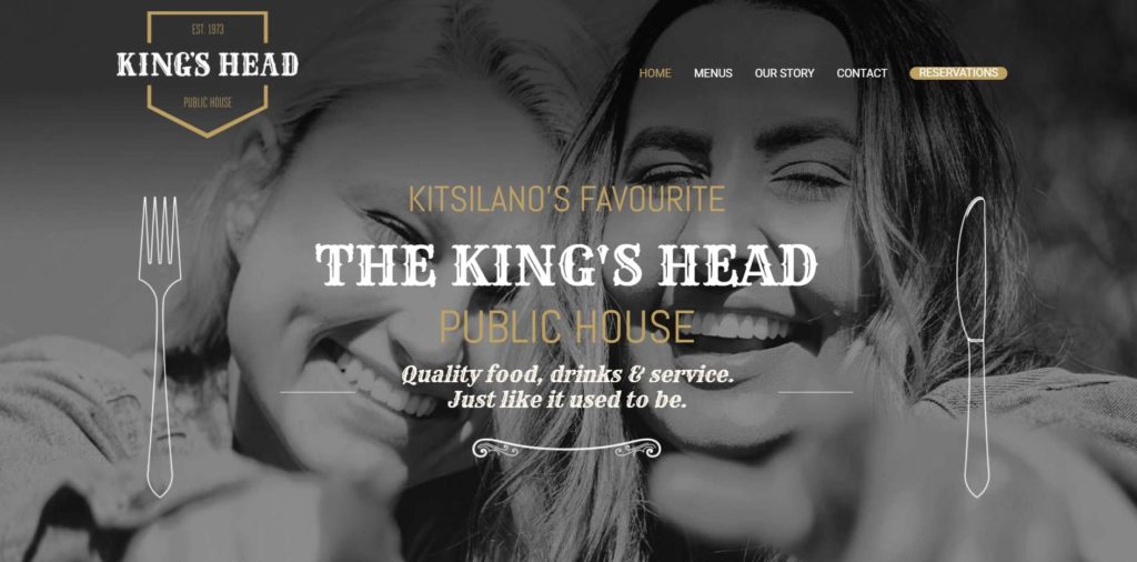 The King's Head Public House' Homepage