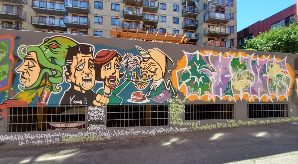 Where is the graffiti wall sanctioned by the City of Vancouver